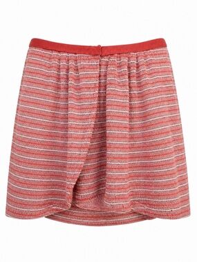 Elizabeth and James Red and Cream Striped Knit Skirt